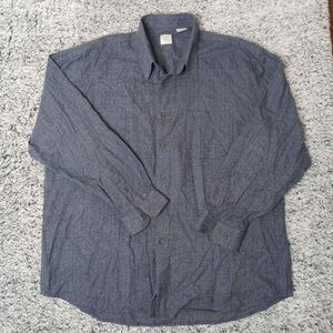 Bill Robin Son Men Shirt Blue Size XL Cotton Button Down Collar Long Sleeves